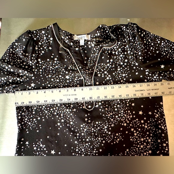 Sam Edelman Star Blouse Embellished Rhinestones & Bell Sleeve MEDIUM NEW - Picture 12 of 16